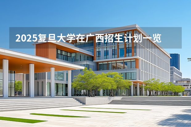 2025复旦大学在广西招生计划一览表