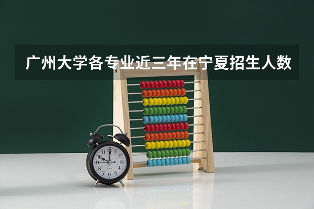 广州大学各专业近三年在宁夏招生人数 学费多少钱