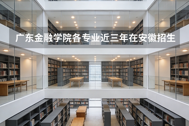 广东金融学院各专业近三年在安徽招生人数 学费多少钱