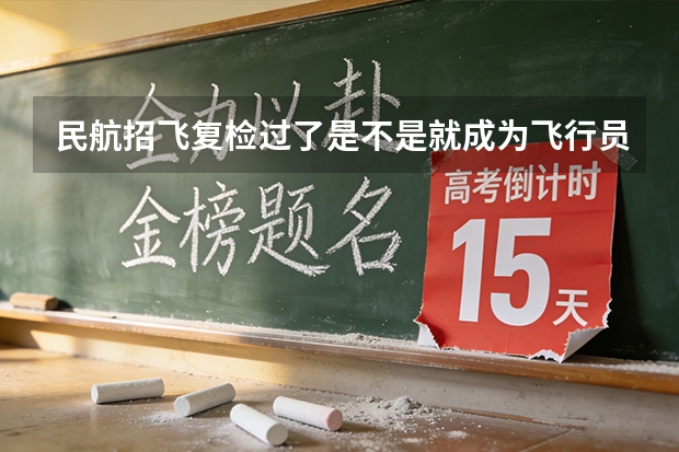 民航招飞复检过了是不是就成为飞行员了？ 民航招飞具体流程是怎样啊？进入政审是不是以后难度就不大啦？朋友是应届大学本科生。请了解的高人指点啊