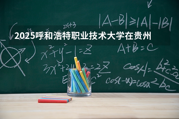 2025呼和浩特职业技术大学在贵州招生计划一览表