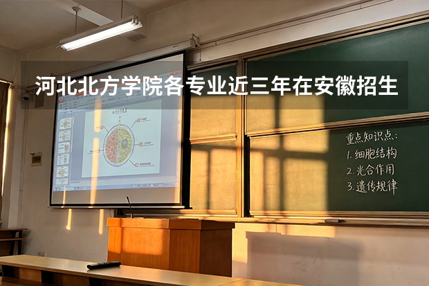 河北北方学院各专业近三年在安徽招生人数 学费多少钱