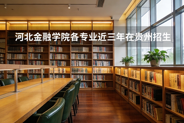 河北金融学院各专业近三年在贵州招生人数 学费多少钱