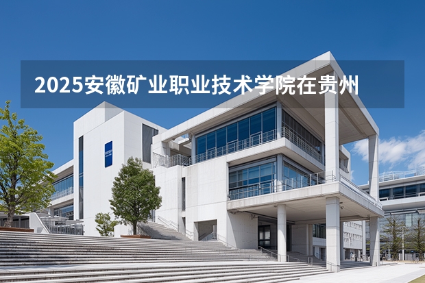2025安徽矿业职业技术学院在贵州招生计划一览表