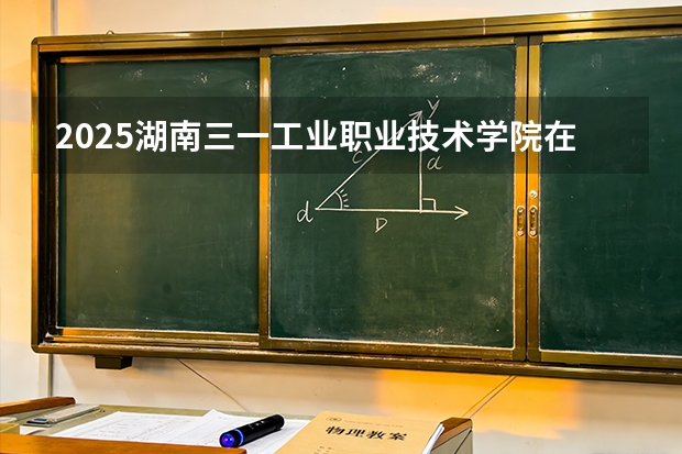 2025湖南三一工业职业技术学院在贵州招生计划一览表