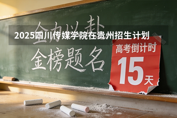 2025四川传媒学院在贵州招生计划一览表