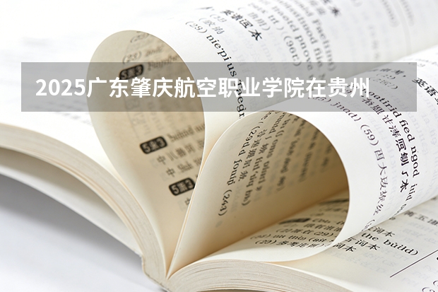 2025广东肇庆航空职业学院在贵州招生计划一览表