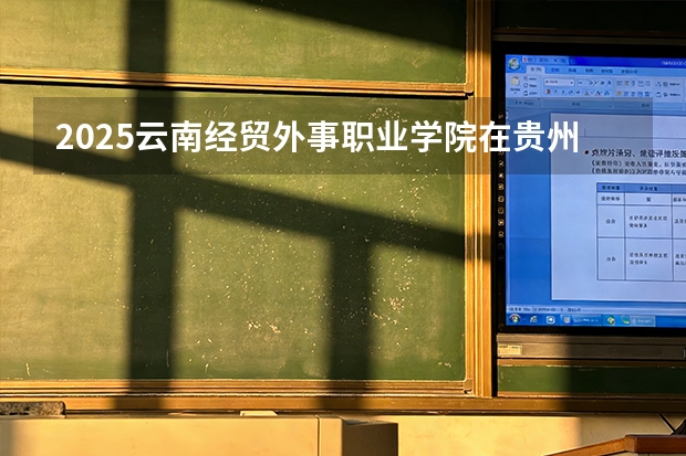 2025云南经贸外事职业学院在贵州招生计划一览表