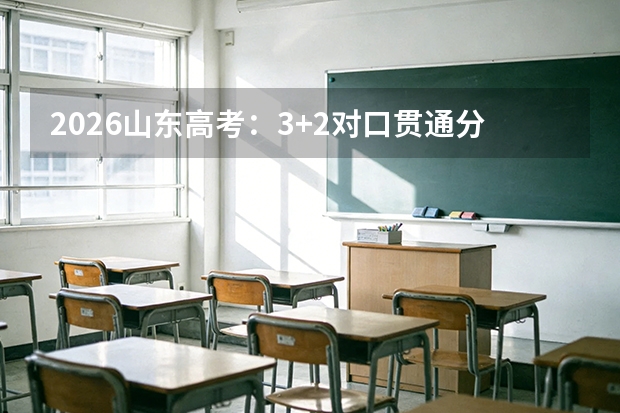 2026山东高考：3+2对口贯通分段培养全解读，低分上本科的另一条路