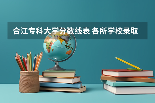 合江专科大学分数线表 各所学校录取分数
