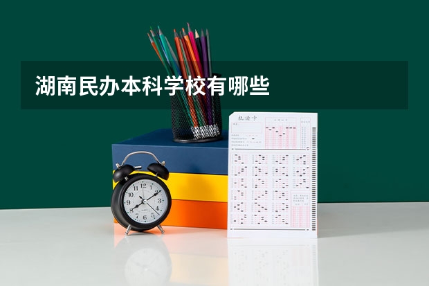 湖南民办本科学校有哪些