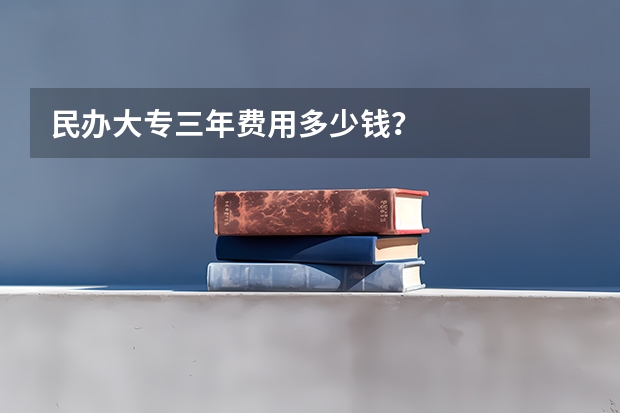 民办大专三年费用多少钱？