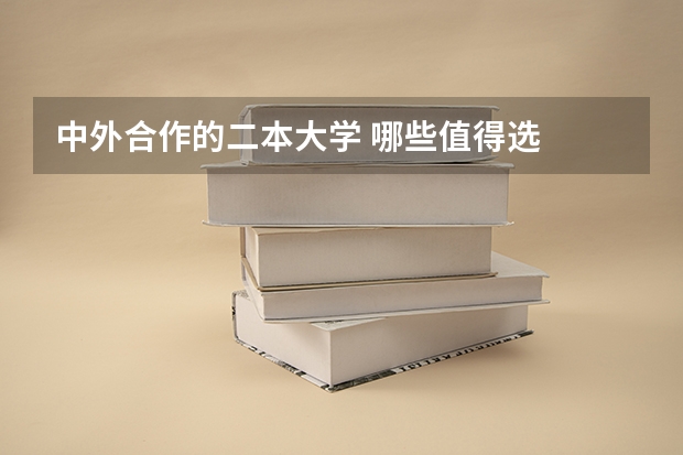 中外合作的二本大学 哪些值得选