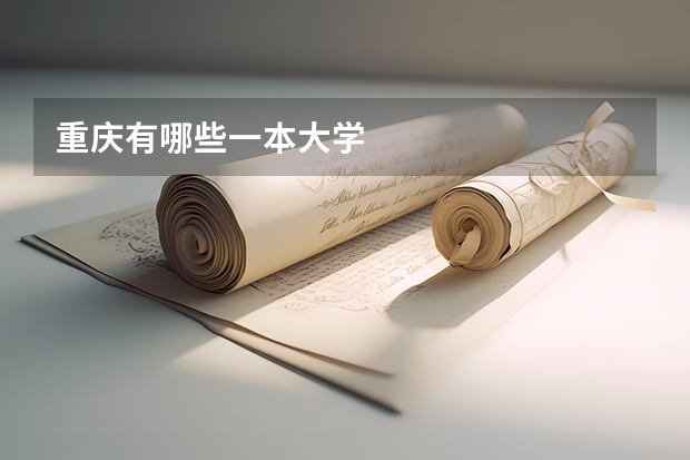 重庆有哪些一本大学