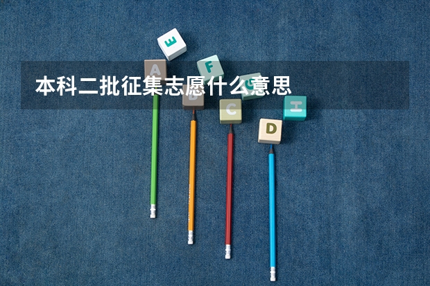 本科二批征集志愿什么意思