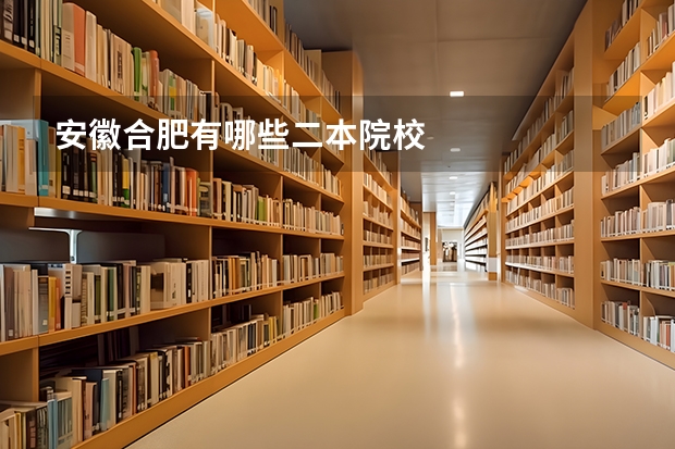 安徽合肥有哪些二本院校