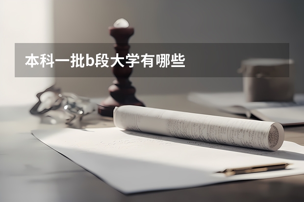 本科一批b段大学有哪些