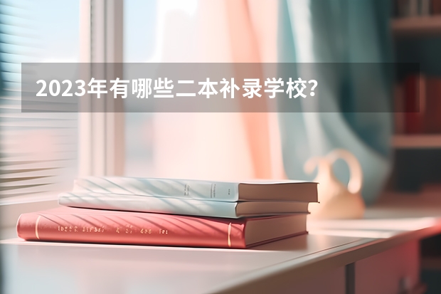 2023年有哪些二本补录学校？