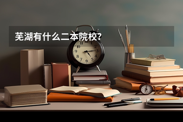 芜湖有什么二本院校？