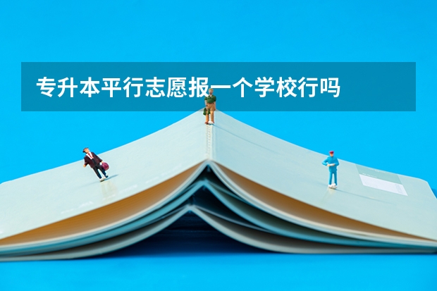 专升本平行志愿报一个学校行吗