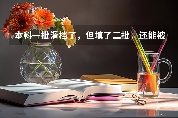 本科一批滑档了，但填了二批，还能被二批的学校录取吗