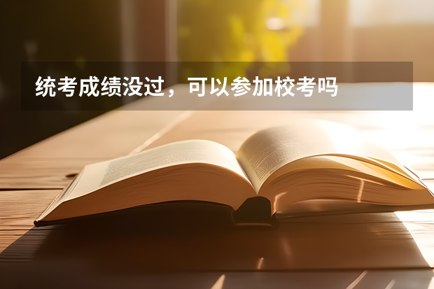 统考成绩没过，可以参加校考吗