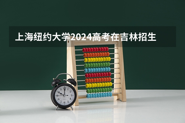 上海纽约大学2024高考在吉林招生计划