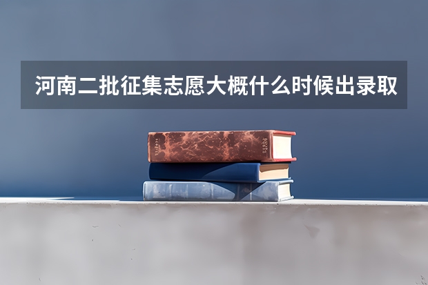 河南二批征集志愿大概什么时候出录取结果?