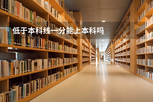 低于本科线一分能上本科吗