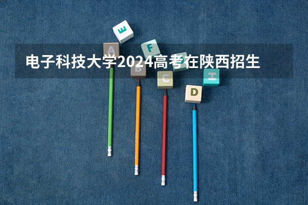 电子科技大学2024高考在陕西招生计划