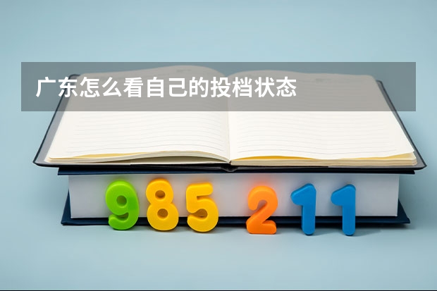 广东怎么看自己的投档状态