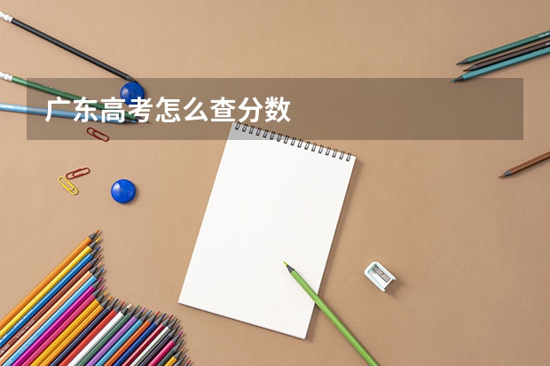 广东高考怎么查分数
