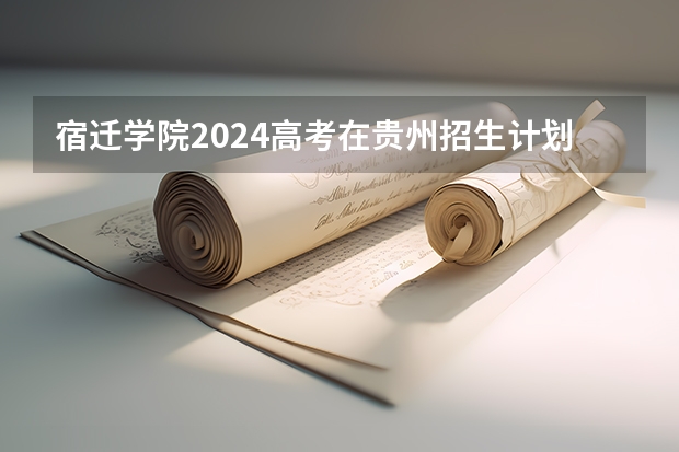 宿迁学院2024高考在贵州招生计划