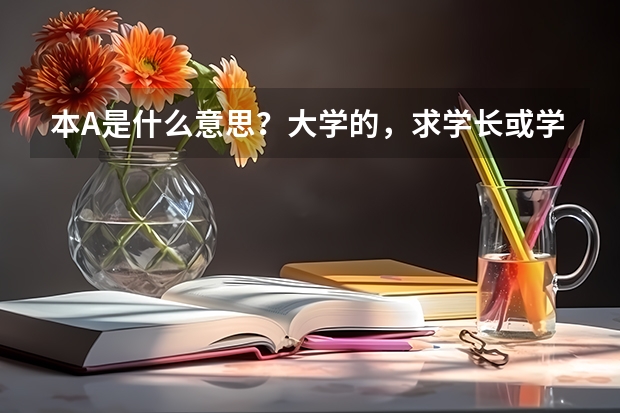 本A是什么意思？大学的，求学长或学姐回答！