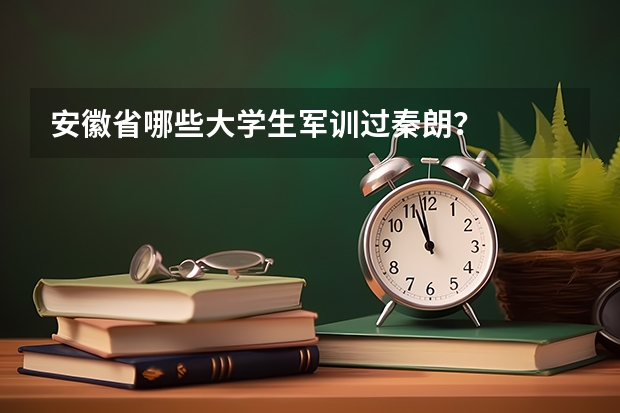 安徽省哪些大学生军训过秦朗？