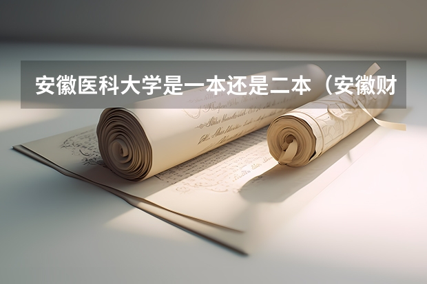 安徽医科大学是一本还是二本（安徽财经大学是一本还是二本）