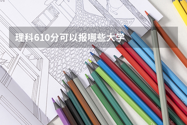 理科610分可以报哪些大学